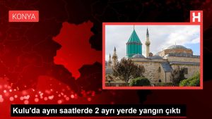 Konya gündem haberleri… Kulu’da aynı saatlerde 2 ayrı yerde yangın çıktı
