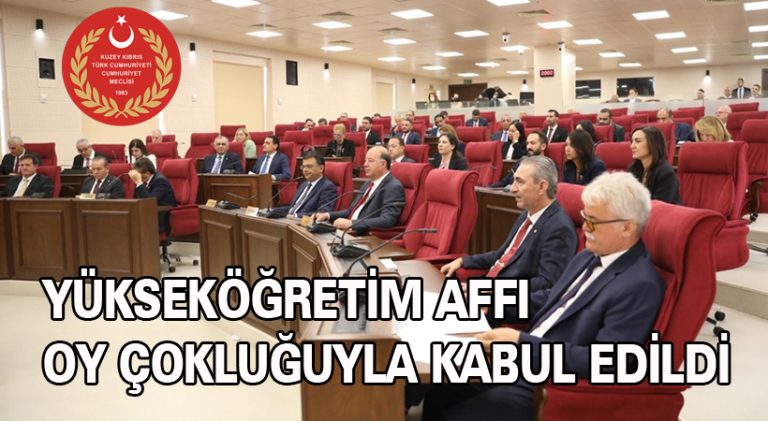 Yükseköğretim affı kabul edildi