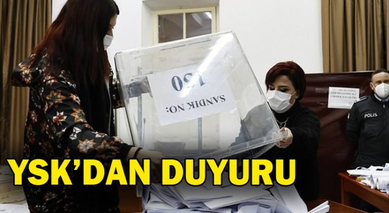 YSK’dan Duyuru