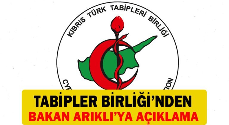 Tabipler Birliği’nden Bakan Arıklı’ya Açıklama
