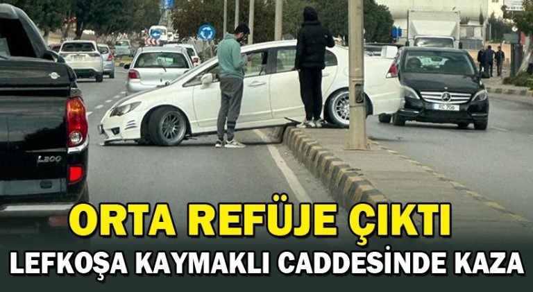 Lefkoşa Kaymaklı Caddesinde Kaza