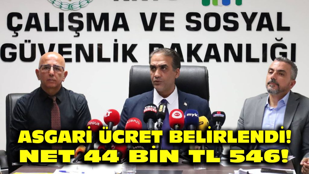 Asgari ücret belirlendi! Net 44 bin 546!