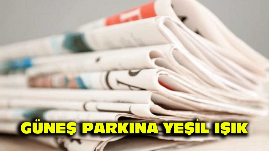 Güneş parkına yeşil ışık
