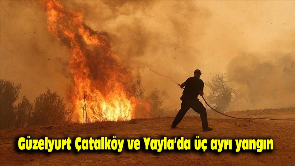Güzelyurt, Çatalköy ve Yayla’da üç ayrı yangın
