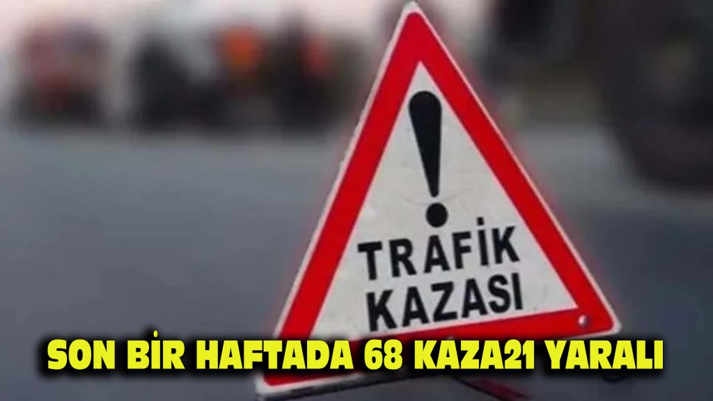 Son bir haftada 68 kaza: 21 yaralı