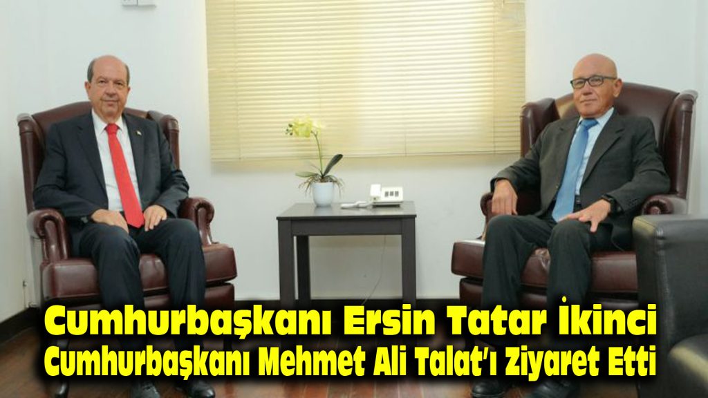 Cumhurbaşkanı Ersin Tatar, İkinci Cumhurbaşkanı Mehmet Ali Talat’ı ziyaret etti