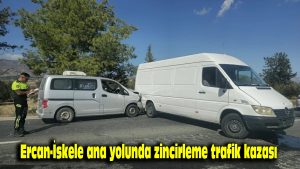 Ercan-İskele ana yolunda zincirleme trafik kazası…