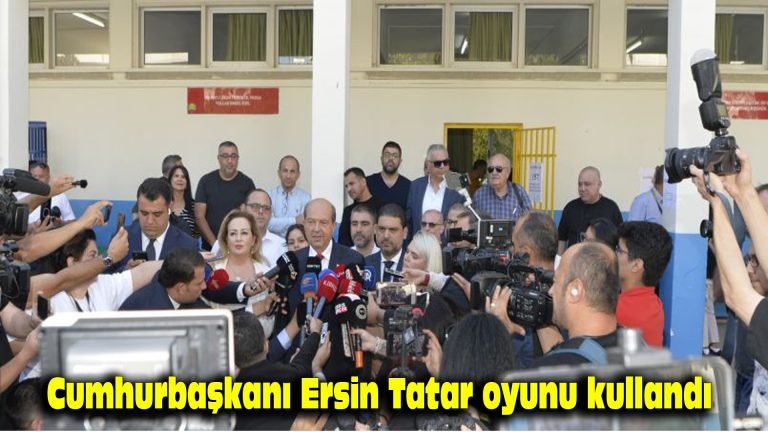 Cumhurbaşkanı Ersin Tatar, oyunu kullandı