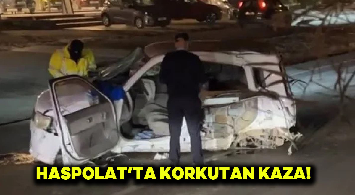 Haspolat’ta korkutan kaza!