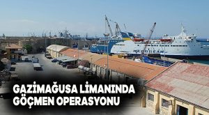 Gazimağusa limanında göçmen operasyonu