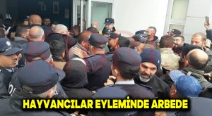 Hayvancılar eyleminde arbede