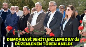 Demokrasi Şehitleri Lefkoşa’da düzenlenen törenle anıldı